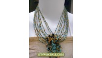 Fashion Beads Necklaces mix Colors with Stone